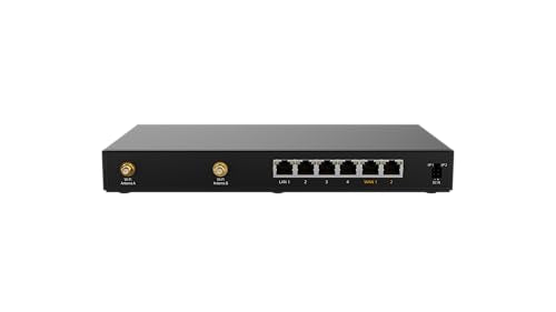 Peplink B-One Router WiFi Gigabit Dual WAN para Internet inalámbrico | Rendimiento de 1 GBps | 2 puertos WAN, 4 puertos LAN, Wi-Fi MIMO 2X2 de doble banda | Suavizado WAN #B-ONE-T-PRM