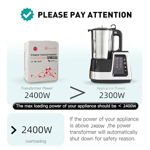 SUNSHUN SHJZ-3000VA Transformador convertidor de voltaje de 3000 vatios (3000 W) de 110 V a 220 V adaptador transformador para uso en los Estados Unidos para electrodomésticos europeos y asiáticos
