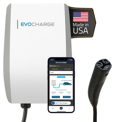 Home 50 NACS - Cargador EV de nivel 2, 240 V cableado, compatible con Tesla - Estación de carga inteligente de vehículo eléctrico de 50 amperios, cable de 25 pies, listado UL, hasta 45