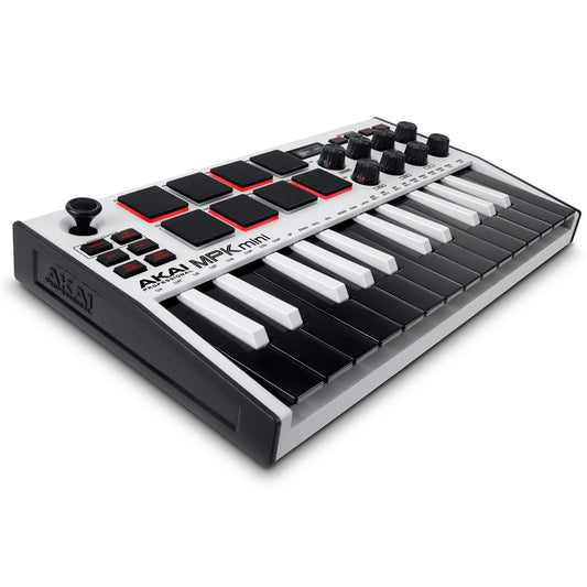 Akai MPK Mini MK3 Controlador MIDI de 25 teclas, blanco #MPKMINI3W
