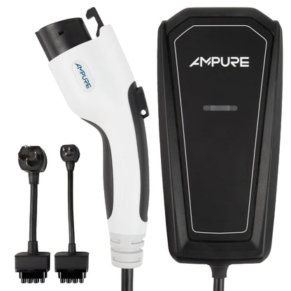 AMPURE Go 1 - Cargador portátil de nivel 2 para vehículos eléctricos, 32 A, enchufe NEMA 14-50 de 120/240 V, SAE J1772, certificado UL, interior/exterior, hogar/viaje compatible con todos los vehículos eléctricos y PHEV -CSG1SAE-032016