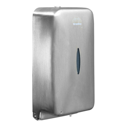 Dispensador automático de acero inoxidable Bradley Diplomat 6A03-110000 para gel de manos o desinfectante (capacidad de 27 oz)