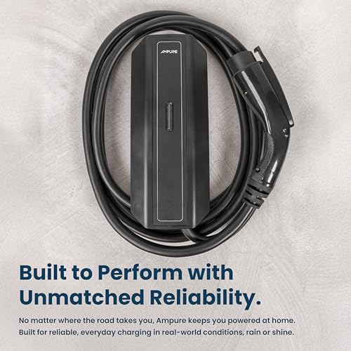 AMPURE TurboDX - Cargador EV nivel 2, carga rápida de 32 A, cableado, resistente al agua IP67, compatible con SAE J1772 #Tdxhw32a