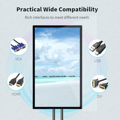 TOUCHWO HD430T Monitor Industrial de Pantalla Táctil Capacitiva Multi-Táctil de 43 Pulgadas, Pantalla 16:9 1920 x 1080P, Altavoces Incorporados, Puertos USB, VGA, DVI y HD-MI, Pantallas de Señalización