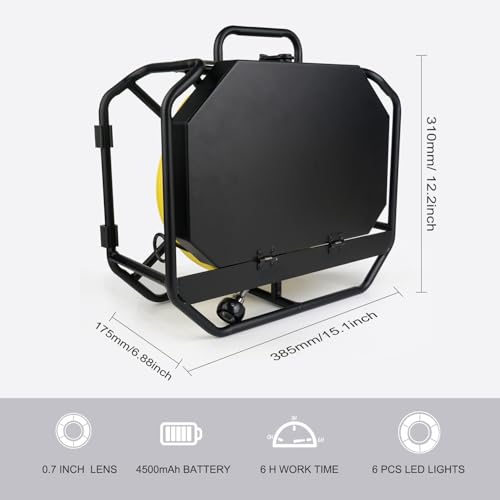 9 ""Monitor 100 pies/98.4 ft cámara de video de inspección de tuberías, IP68 impermeable 1080P drenaje alcantarillado sistema endoscopio industrial con cámara de marca de distancia DVR