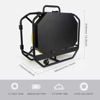 9 ""Monitor 100 pies/98.4 ft cámara de video de inspección de tuberías, IP68 impermeable 1080P drenaje alcantarillado sistema endoscopio industrial con cámara de marca de distancia DVR