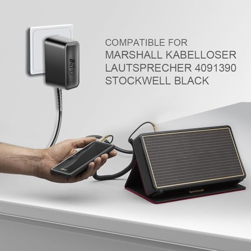 [Listado UL] Adaptador de CA KFD para Marshall Stockwell Altavoz Bluetooth portátil 4091451 04091451 y Adviento AW870 Altavoces inalámbricos Alimentación Cable de alimentación PS Batería Cargador de