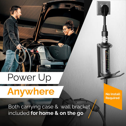 Cargador EV J+ Booster UP-JB2, estación de carga para vehículos de 240 V y 40 A con adaptadores NEMA 5-15 y 14-50