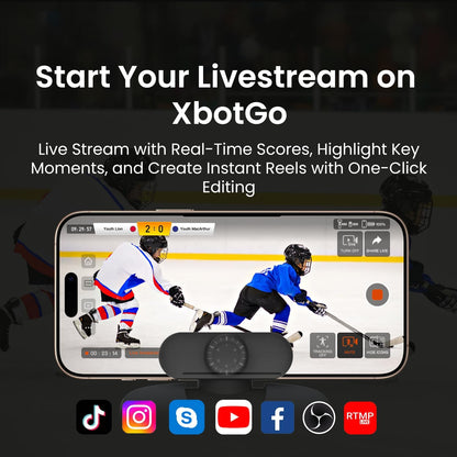 Cámara de acción deportiva Chameleon AI, sistema de seguimiento de cardán deportivo con seguimiento de equipos y jugadores, video COMS 4K, rotación de 360°, FOV de 120°, transmisión en vivo