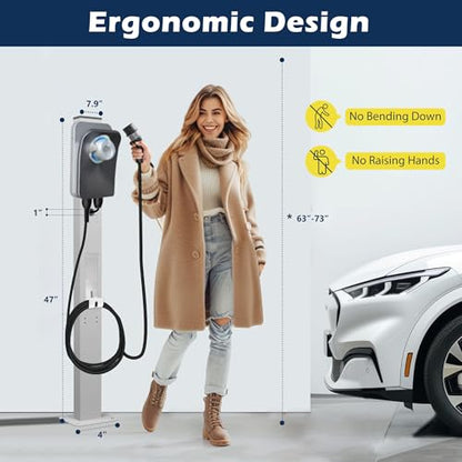 Tesla Charger Pedestal al aire libre EV cargador soporte con soporte para estación de carga EV astilla