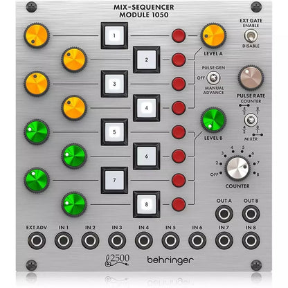Módulo mezclador/secuenciador de 8 canales Behringer Legendary 2500 Series 1050 para Eurorack 000-E9500-00010