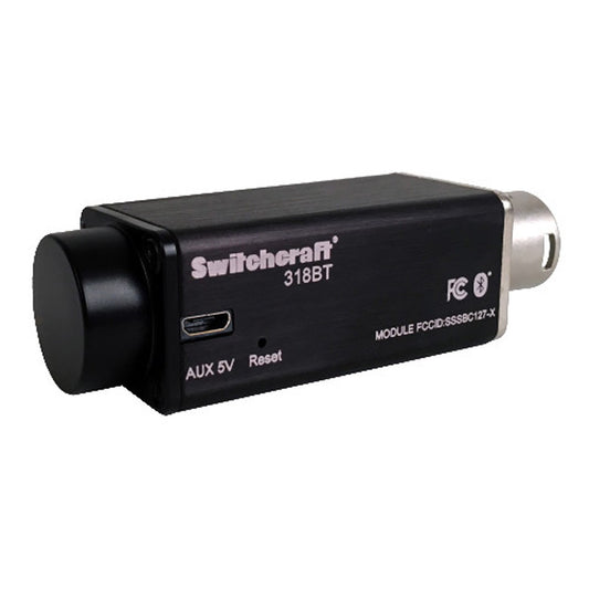 Receptor de audio Bluetooth Switchcraft con alimentación fantasma, salida XLR de 3 pines para mezclador - SW318BT