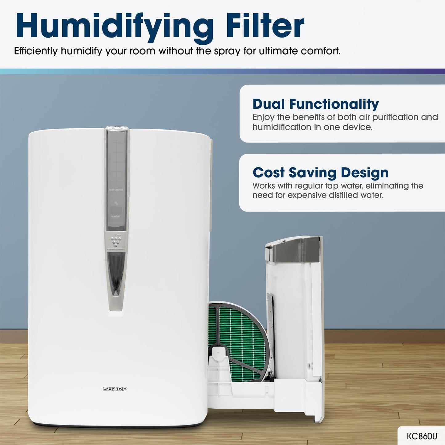 Sharp KC-860U Purificador de aire con tecnología Plasmacluster