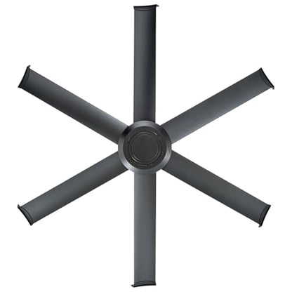Big Ass Fans Mammoth MM1-60BB-01- Ventilador de techo para exteriores de 60 pulgadas, acabado negro, ventilador de patio inteligente habilitado para Wi-Fi con control remoto y control de voz,