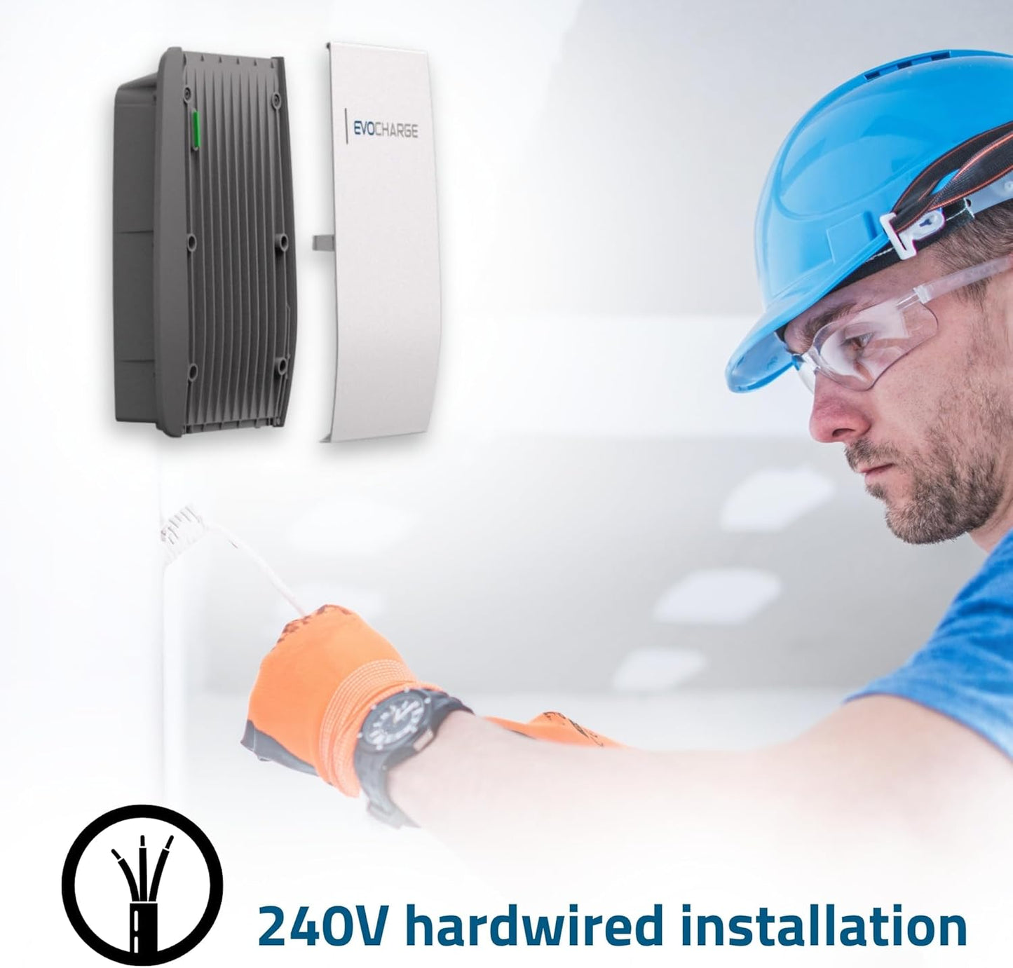 Home 50 NACS - Cargador EV de nivel 2, 240 V cableado, compatible con Tesla - Estación de carga inteligente de vehículo eléctrico de 50 amperios, cable de 25 pies, listado UL, hasta 45
