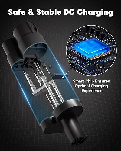 Adaptador CCS1 para estaciones de carga CCS a vehículos Tesla, adaptador de carga rápida de CC portátil de hasta 175 KW, compatible con el modelo 3, Y, S, X
