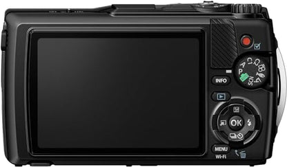 OM SYSTEM Tough TG-7 - Cámara subacuática negra, impermeable, a prueba de congelación, brillo de alta resolución, video 4K 44x Macro Shooting (Successor Olympus TG-6)