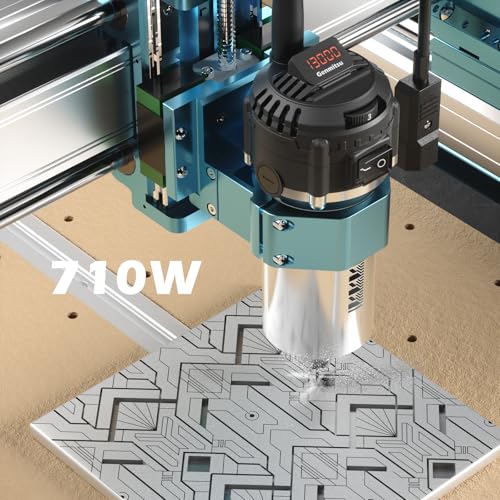 SainSmart Genmitsu 4040-PRO MAX Enrutador CNC, recortadora de 710 W y riel lineal, área de trabajo 16.142 x 15.945 x 3.031 in, para fresado de corte acrílico de madera, control GRBL - 4040PM
