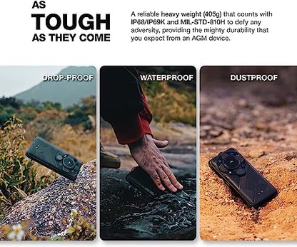 AGM G2 Guardian 5G Smartphone resistente con cámara térmica de resolución de 256 x 192, teléfono resistente con visión nocturna infrarroja de 20 MP, cámara principal de 108 MP, Qualcomm QCM6490, 6.58