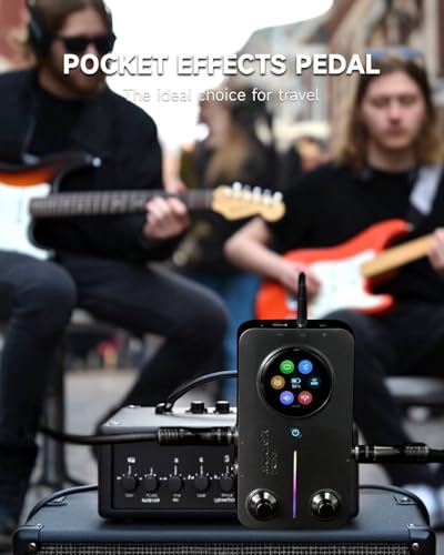 MOOER Prime M2 - Amplificador de auriculares con procesador de múltiples efectos, pedales de guitarra bajo estéreo con 194 modelos de efectos que cargan MNRS y archivos de muestra IR de terceros