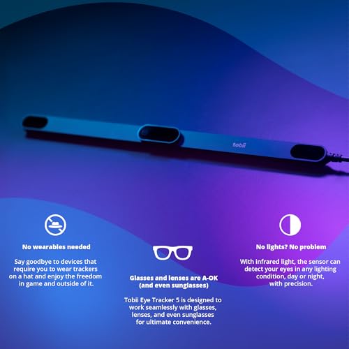 Tobii Eye Tracker 5 Paquete económico: rastreador de ojos, estuche de transporte y un kit de montaje adicional
