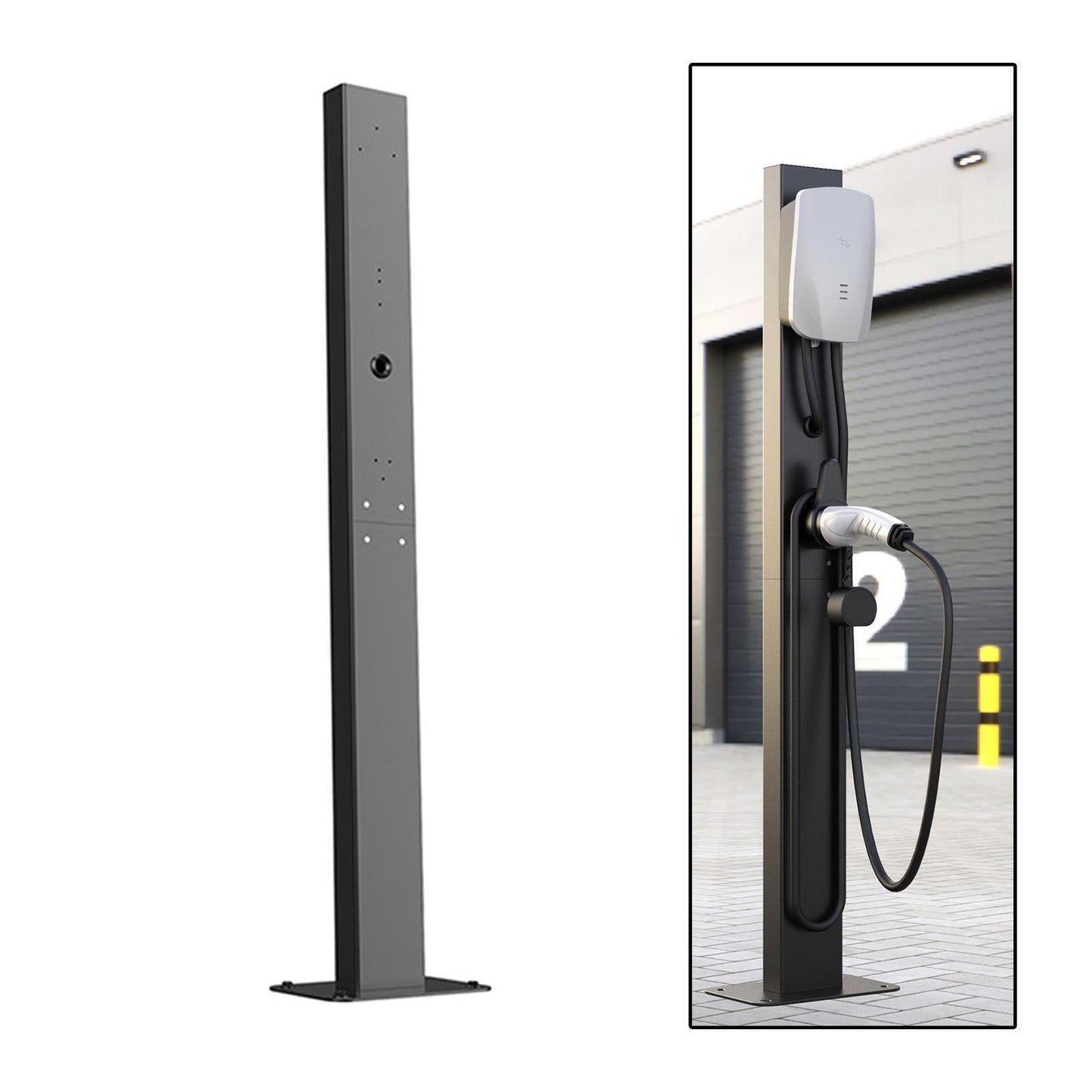 EV Charger Pedestal Universal Stand Vehicle Charging Pile Mounted EV Charging Station