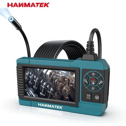 Hanmatek IE01 Cámara endoscopio Industrial pantalla de 4,3 pulgadas HD1080P IP67 impermeable 8 LED boroscopio de inspección de luz para reparación de tuberías de automóviles
