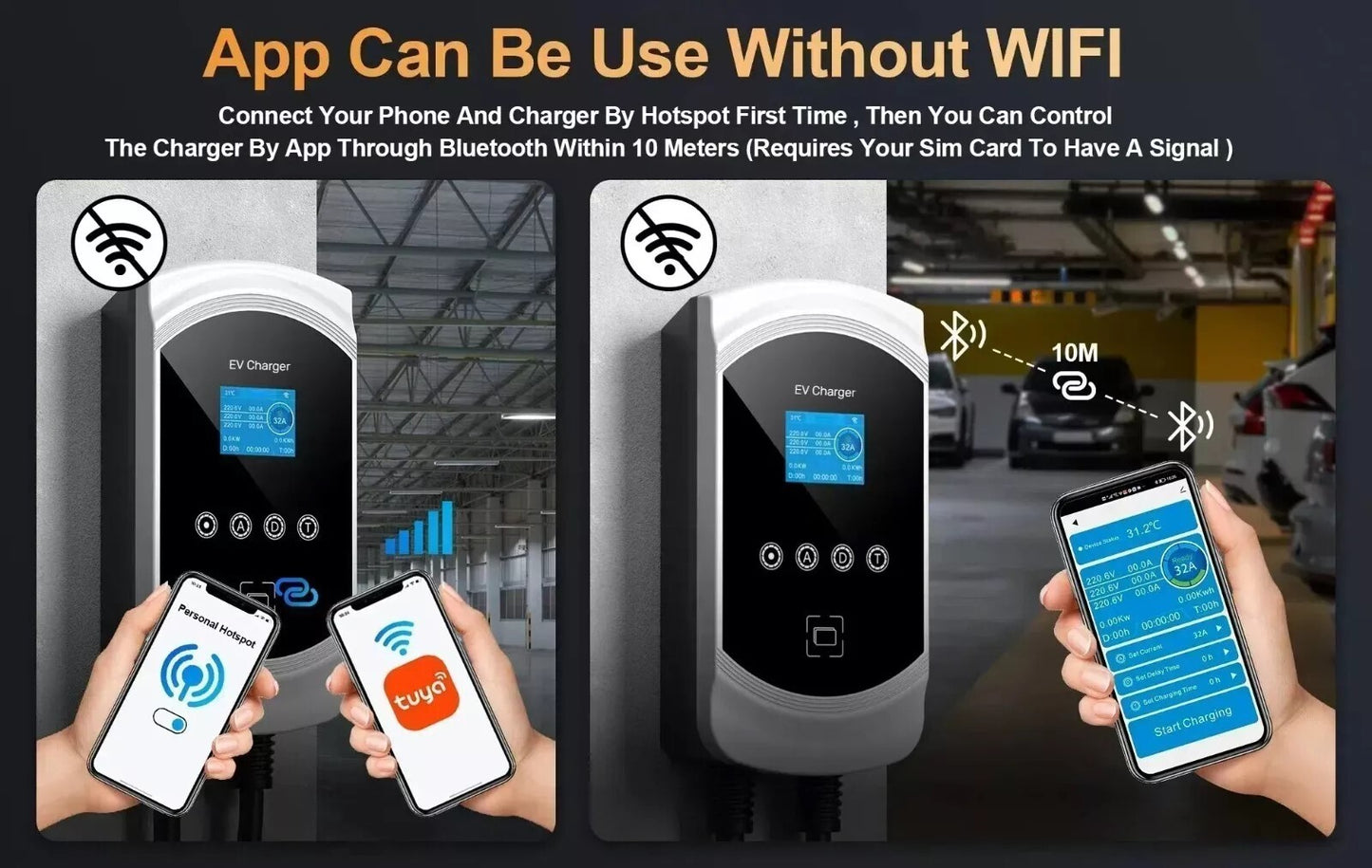 Cargador para vehículos eléctricos GBT de China con función DLB, aplicación Wi-Fi RFID, 11 kW trifásico, retardo de 1 a 15 horas