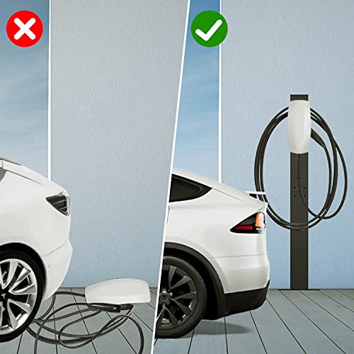 HOSMART Base de Carga EV, Conector de Pared, estación de Carga EV, Soporte de Carga para vehículos eléctricos, Soporte para estación de Carga de Coche eléctrico Tesla, Accesorios para Tesla