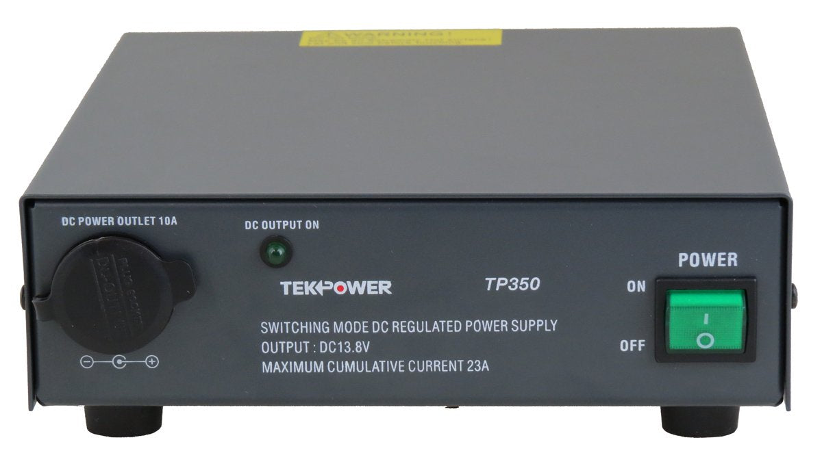 TekPower TP350 Fuente de alimentación conmutada de 23 amperios DC 13.8V con enchufe de cigarrillo