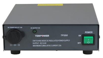 TekPower TP350 Fuente de alimentación conmutada de 23 amperios DC 13.8V con enchufe de cigarrillo