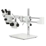 Microscopio estereoscópico trinocular con zoom AmScope SM-4TZ-144A-10M3 Serie SM-4, aumento de 3,5X a 90X, con 144 LED multizona y USB 3.0 de 10 MP