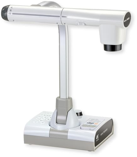 Elmo Cámara interactiva de documentos modelo 1380 TT-12G, 4K Ultra HD, sensor de 12 MP, micrófono incorporado, brazo flexible multiángulo, HDMI/USB/VGA, zoom de 192x, para aprendizaje a distancia en