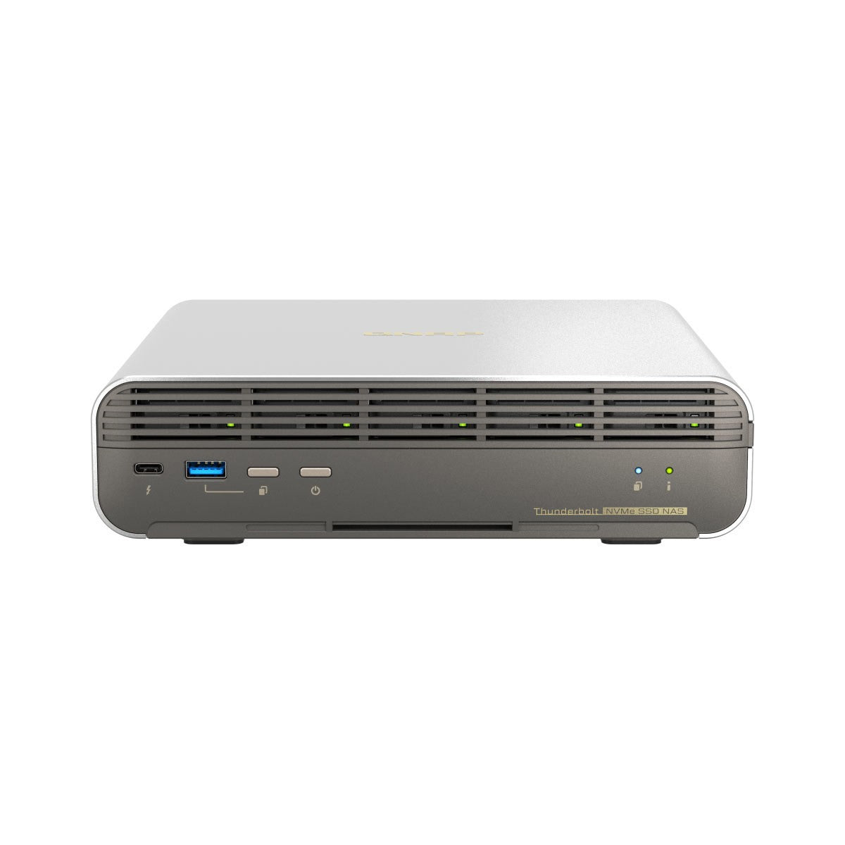QNAP TBS-h574TX NASbook de 5 bahías Thunderbolt 4 totalmente flash, Intel Core i3, 12 GB de RAM,