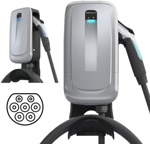 Schumacher SEV455 - Cargador de pared para vehículos híbridos y eléctricos - Estación de carga inteligente monofásica tipo 2, 32 A, 230 V, 7,4 kW - Interior/Exterior - Diseño elegante 94065455