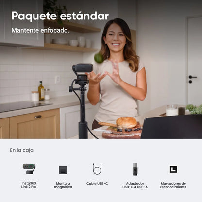 Insta360 Link 2 Pro - Paquete estándar webcam IA