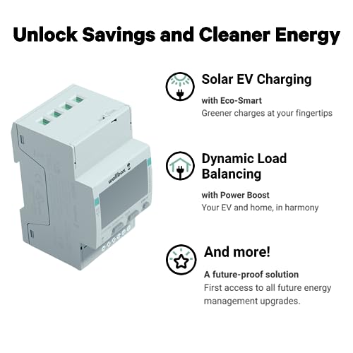 Wallbox Medidor de potencia - Abrazadera inteligente para el hogar, 2 fases de hasta 250 amperios, certificación UL, para soluciones de gestión de energía (permite la carga solar de EV) ‎MTR-2P-250A-CLP-UL
