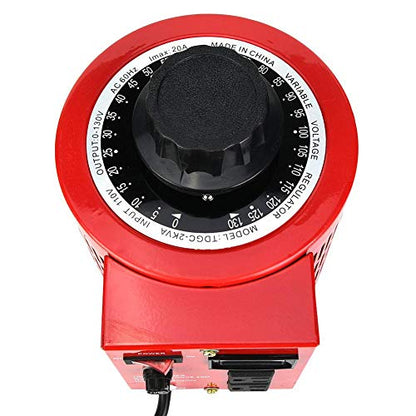 TDGC2-2KM Regulador de voltaje CA Transformador de voltaje CA Salida 0 ~ 130V 20A Convertidor de voltaje de CA monofásico, enchufe de EE. UU. 110V 2000W