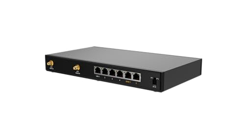 Peplink B-One Router WiFi Gigabit Dual WAN para Internet inalámbrico | Rendimiento de 1 GBps | 2 puertos WAN, 4 puertos LAN, Wi-Fi MIMO 2X2 de doble banda | Suavizado WAN #B-ONE-T-PRM