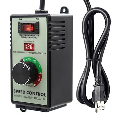 Controlador de velocidad del motor de CA 120V 15A 4000W Controlador de velocidad variable Controlador de velocidad del ventilador para motor eléctrico con interruptor de protección contra