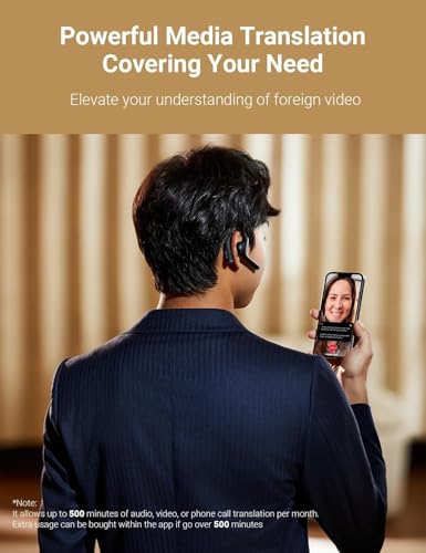 Timekettle W4 Pro - Audífonos intérprete AI, traducción bidireccional de voz en tiempo real, más de 50 idiomas, traductor Bluetooth de video y llamadas, para negocios