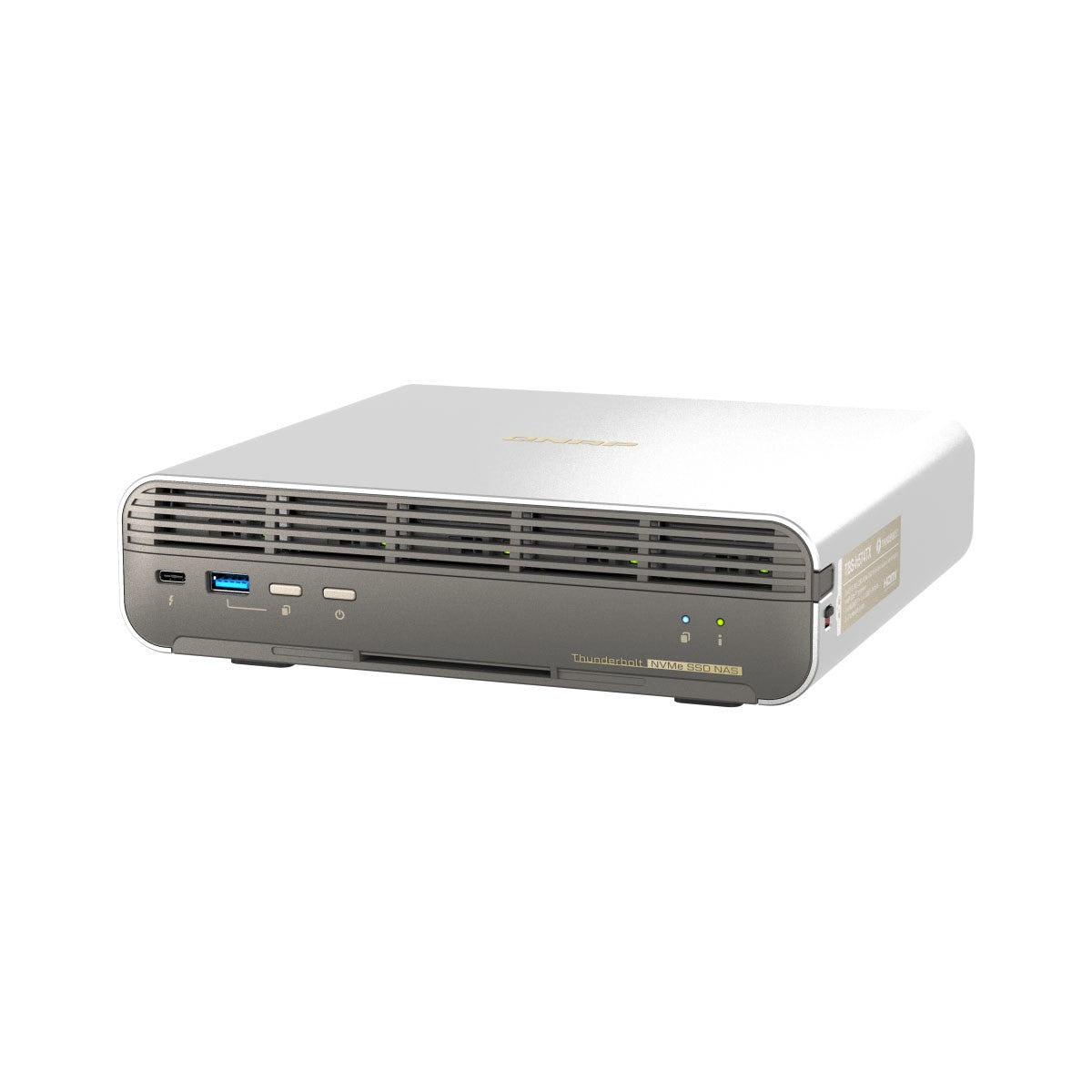 QNAP TBS-h574TX NASbook de 5 bahías Thunderbolt 4 totalmente flash, Intel Core i3, 12 GB de RAM,