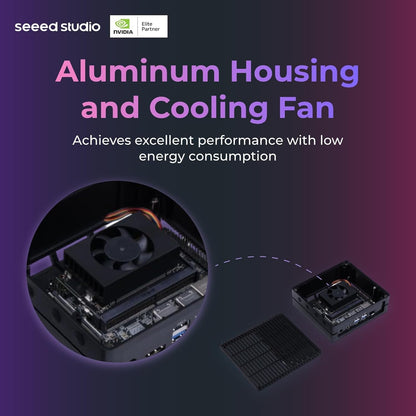 Seeed studio NVIDIA Jetson Nano Edge AI Device - Kit reComputer J1010, carcasa de aluminio, sistema Jetpack preinstalado. Mini PC con 0.5 TFLOP (FP16), fuente de alimentación no incluida