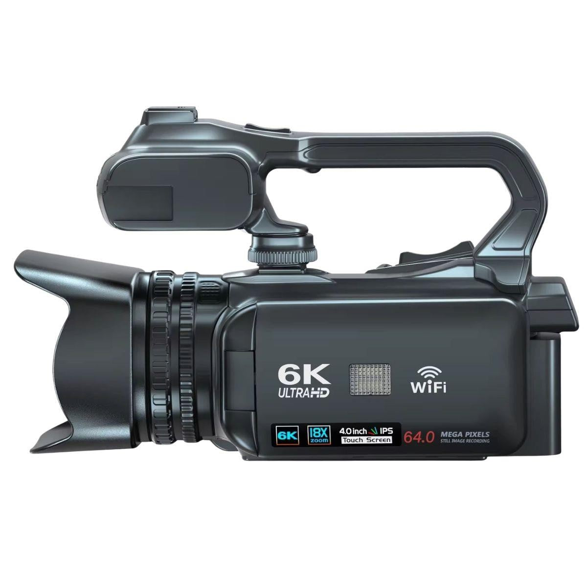 Videocámara Aries CineView 6K Ultra HD - Pantalla abatible de 3", WiFi, zoom 18x -ARCVDCR6K