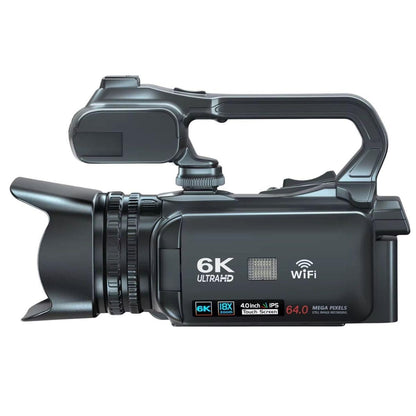 Videocámara Aries CineView 6K Ultra HD - Pantalla abatible de 3", WiFi, zoom 18x -ARCVDCR6K