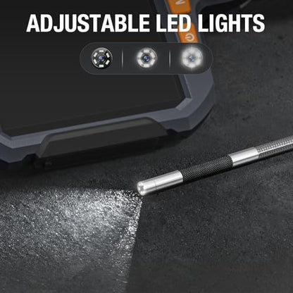 Teslong Boroscopio Articulado de 4 Vías de 3.9mm con Luz, Cámara de Inspección de Endoscopio IPS de 6 Pulgadas con Sonda Articulable de 360, Cámara de Alcance de Fibra Óptica Flexible para Mecánicos #TF600D39L1.55