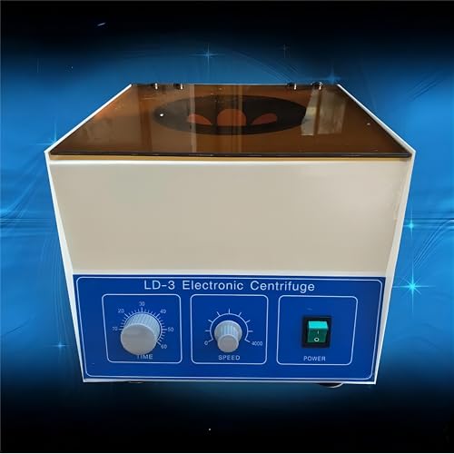 Máquina centrífuga, centrífugas de mesa de laboratorio, equipo centrífugo de laboratorio eléctrico con tubos de centrífuga de 6x50ml, baja velocidad 0-4000RPM 0-60Min Timer 2770xg Fuerza centrífuga