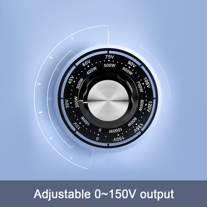 ZHENGXI Regulador de voltaje ajustable de 10 amperios 1000W Variac Transformador Variac Entrada 110V, salida 0-150V