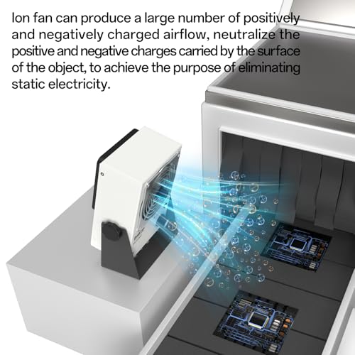 BAKON Ventilador de iones antiestático BK5600S, Ventilador eléctrico iónico, Eliminador estático, Mantenimiento de fabricación electrónica, Laboratorio de investigación científica, Embalaje de chips para eliminar la electricidad estática