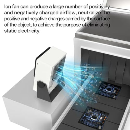 BAKON Ventilador de iones antiestático BK5600S, Ventilador eléctrico iónico, Eliminador estático, Mantenimiento de fabricación electrónica, Laboratorio de investigación científica, Embalaje de chips para eliminar la electricidad estática